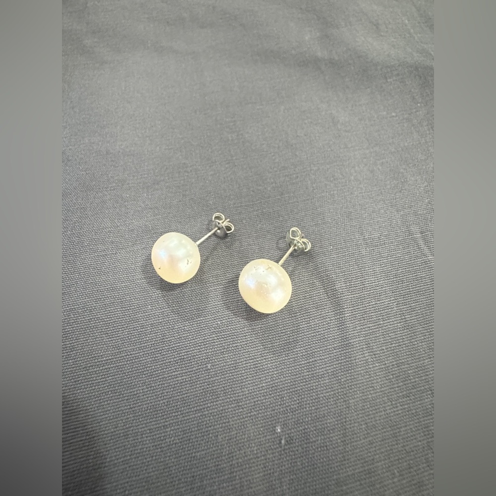 Pearl earrings 925 sterling silver earrings